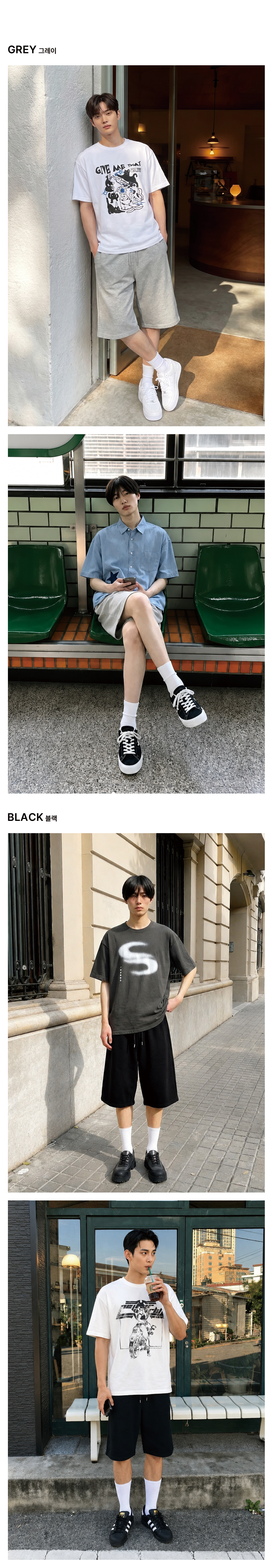 베이직라벨(BASIC LABEL) Joseph wide Bermuda shorts 2 Color [BLST_1001] - 사이즈 ...